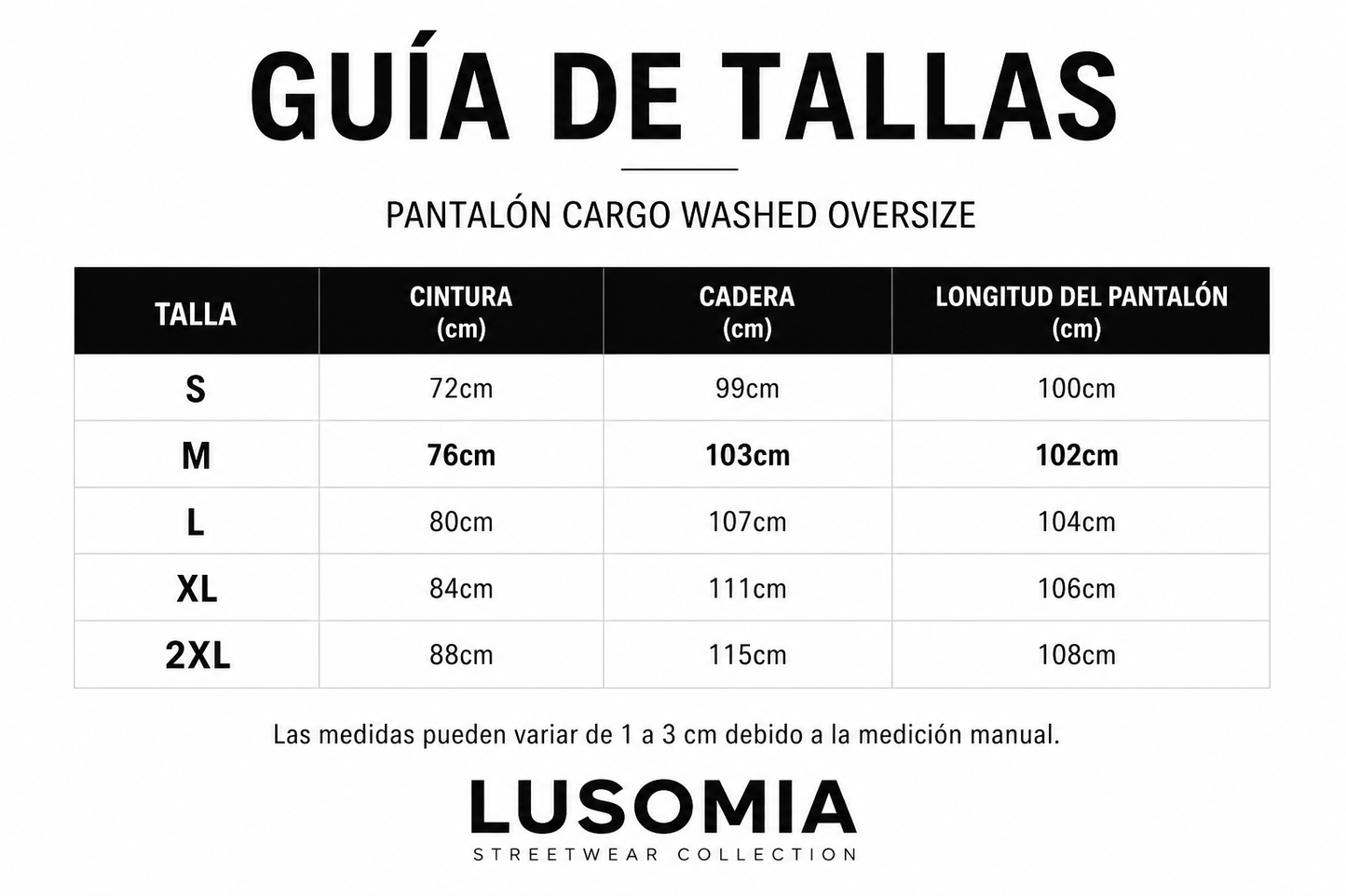 Pantalón Cargo Washed Oversize