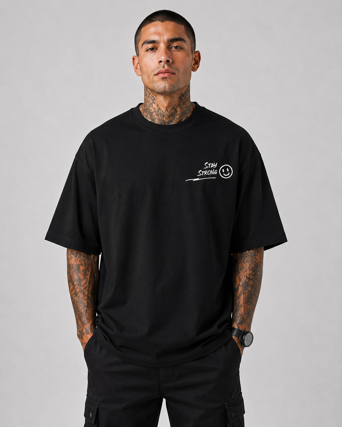 Never Give Up Oversize Tee