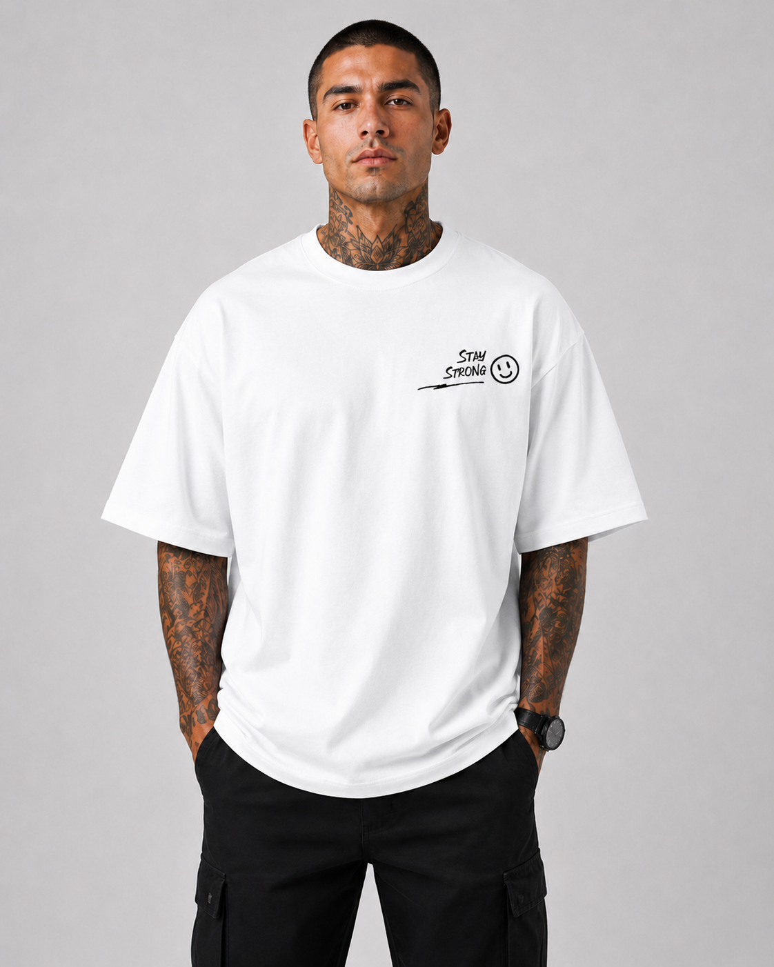 Never Give Up Oversize Tee