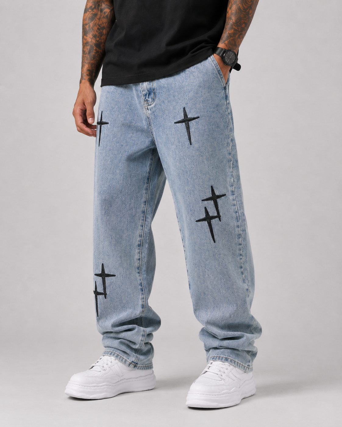 Crossline Baggy Jeans