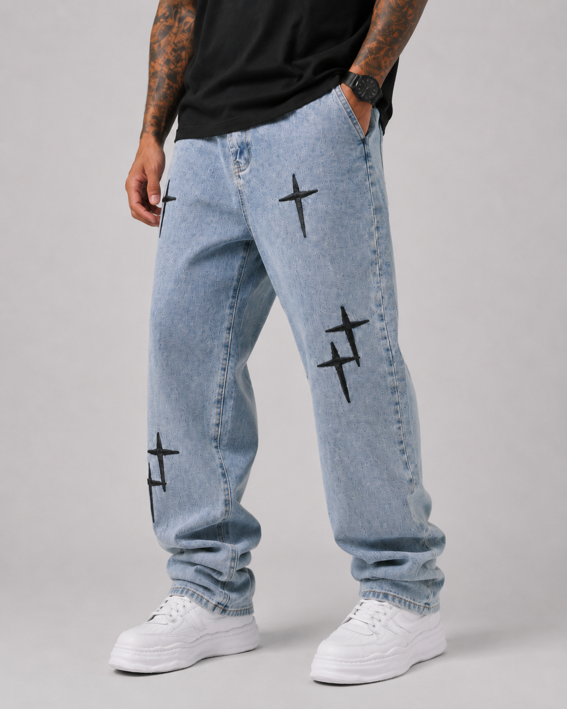 Crossline Baggy Jeans