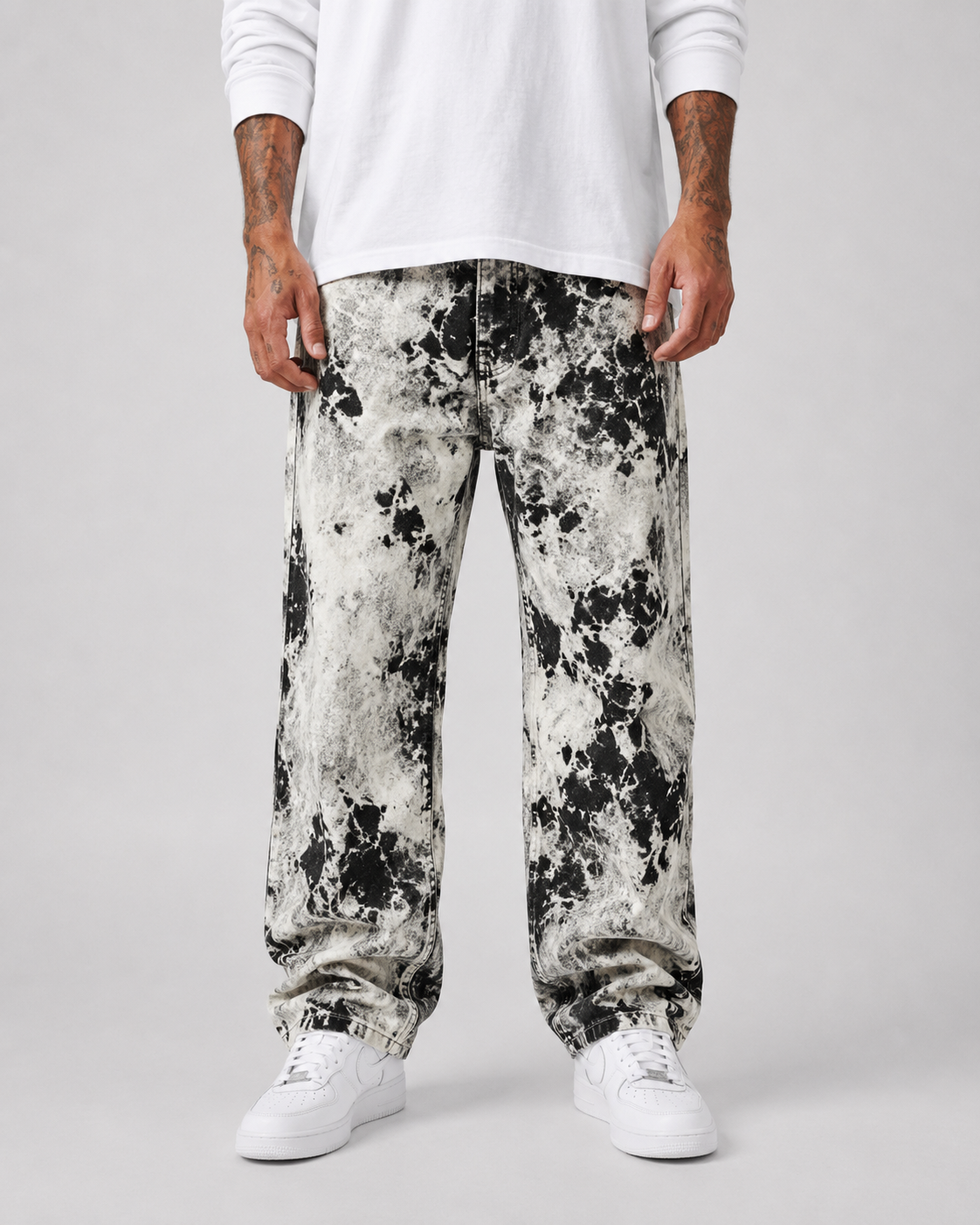 Marble Chaos Baggy Jeans