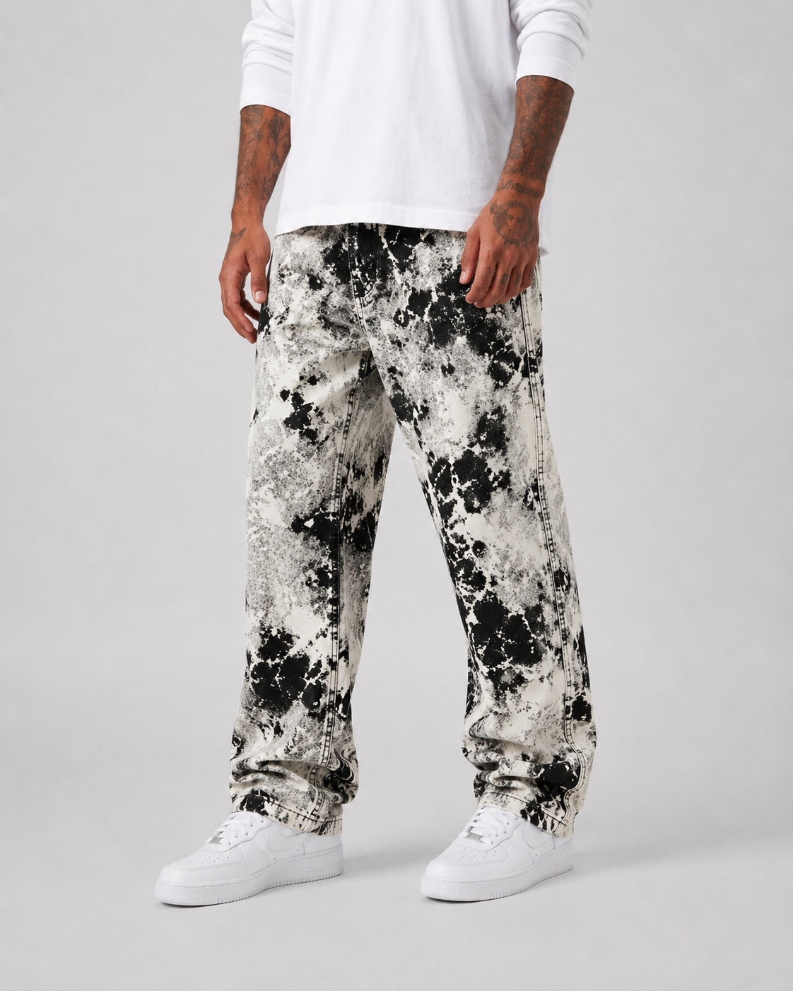 Marble Chaos Baggy Jeans