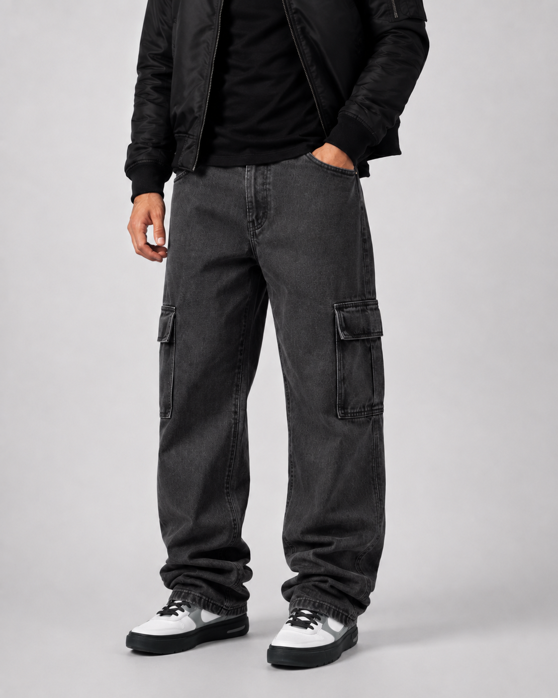 Pantalón Cargo Washed Oversize