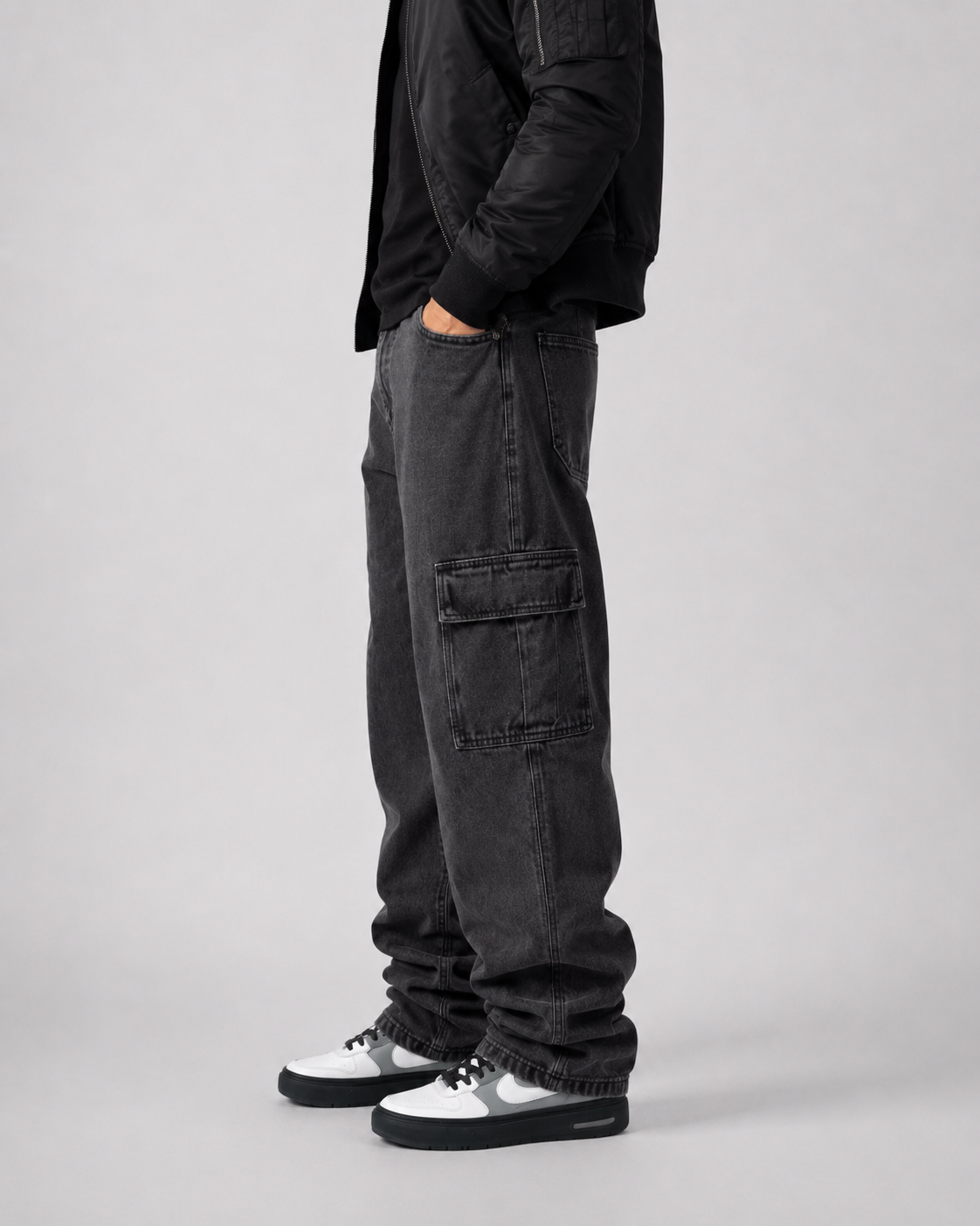 Pantalón Cargo Washed Oversize