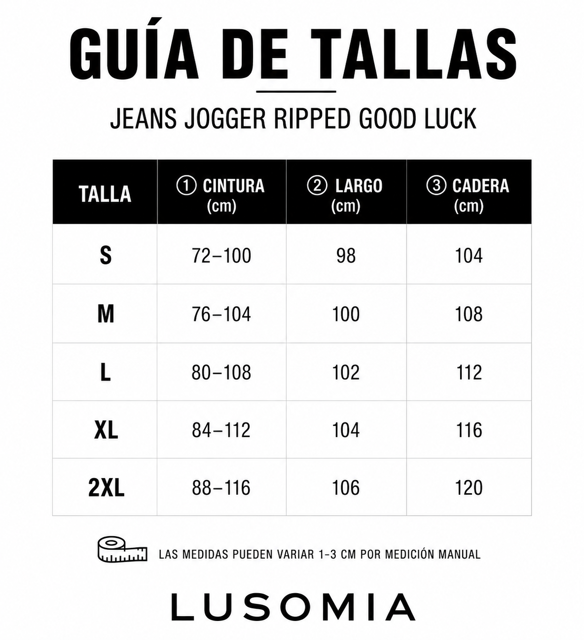 Jeans Jogger Ripped Good Luck