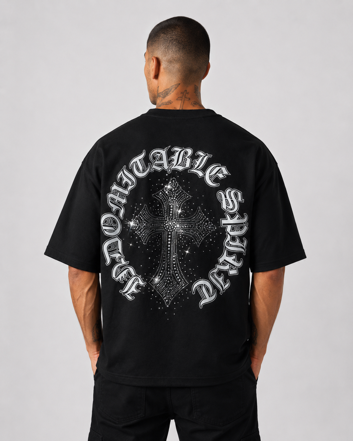 Camiseta Oversize Gothic Cross