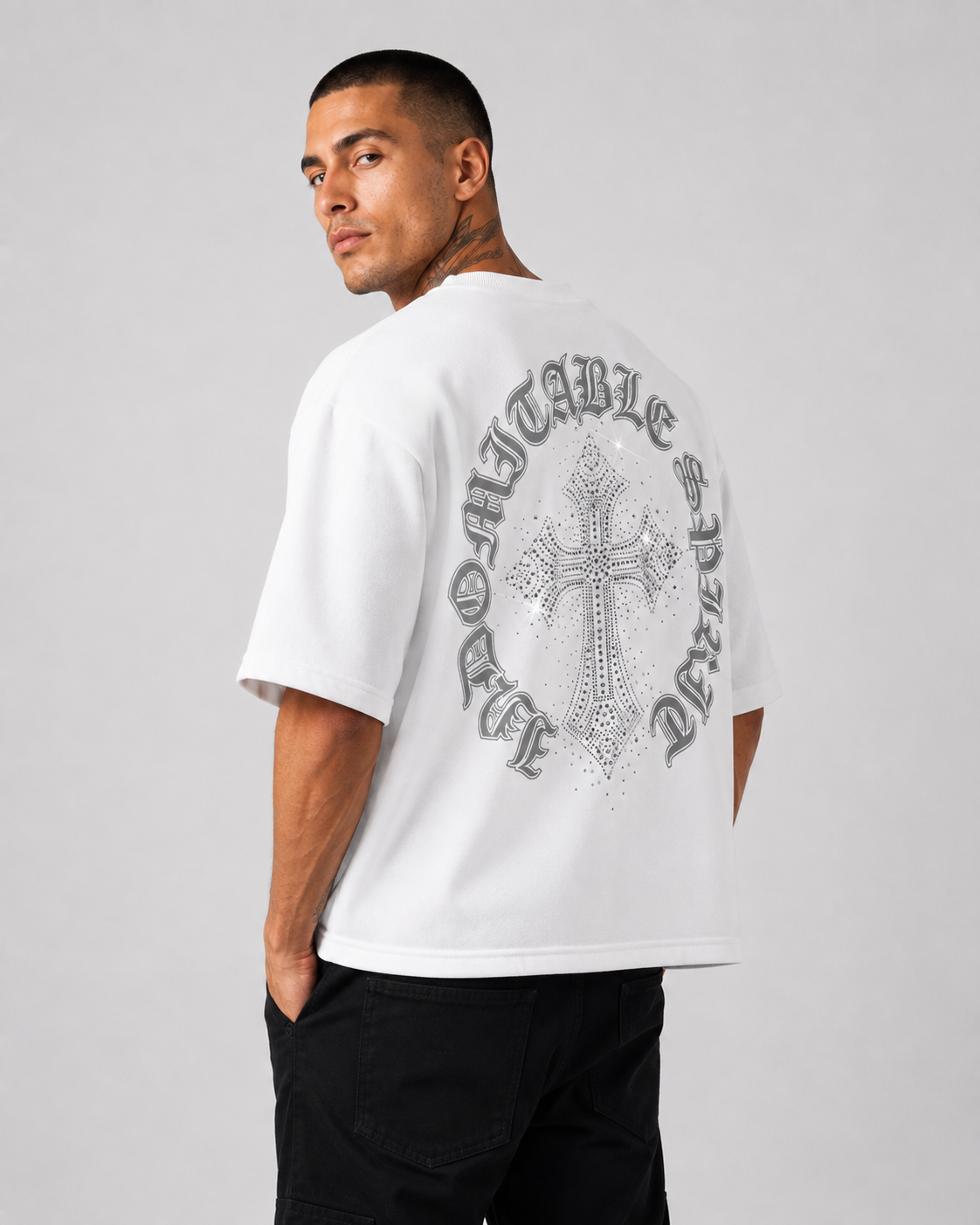Camiseta Oversize Gothic Cross