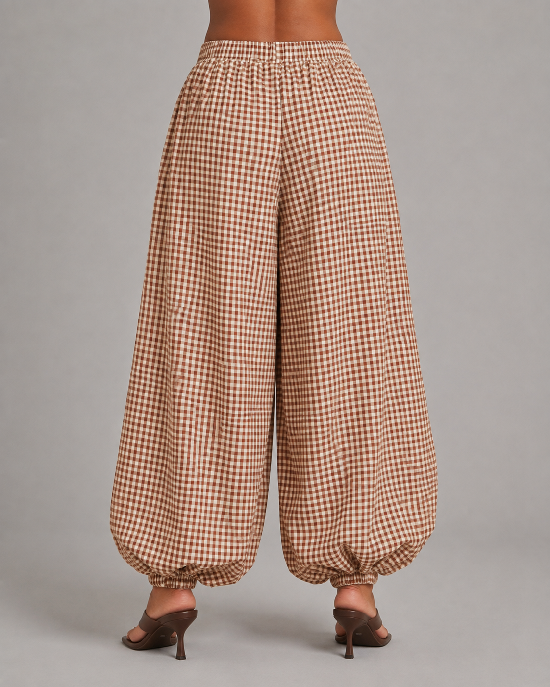 Pantalón Balloon Vichy Sage