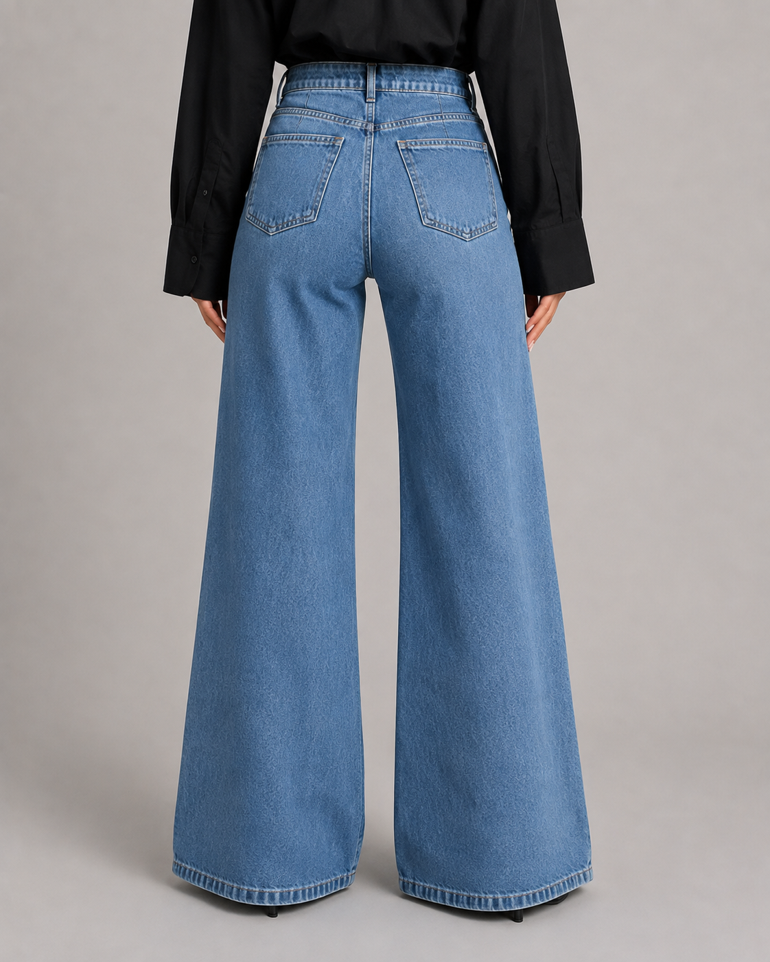 Jeans Wide Leg Denim Blue