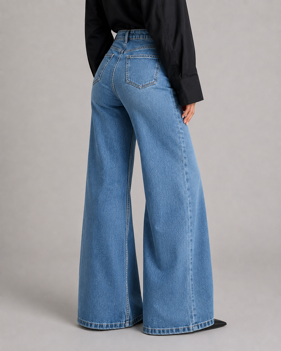 Jeans Wide Leg Denim Blue