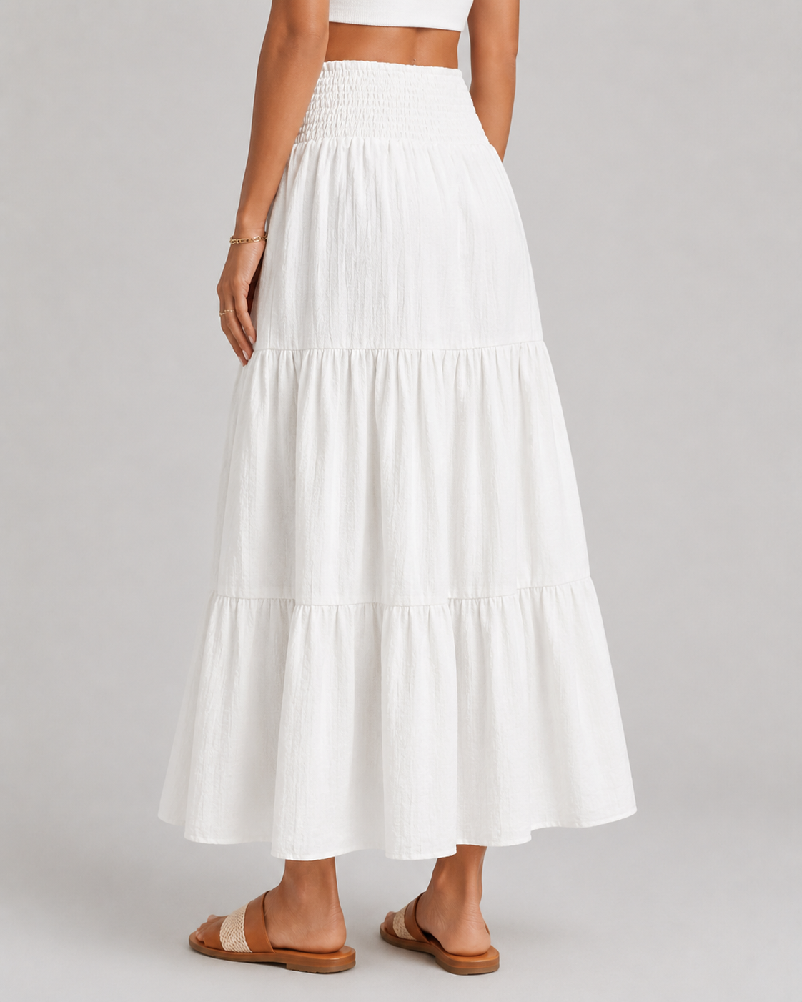 Falda Maxi Boho White