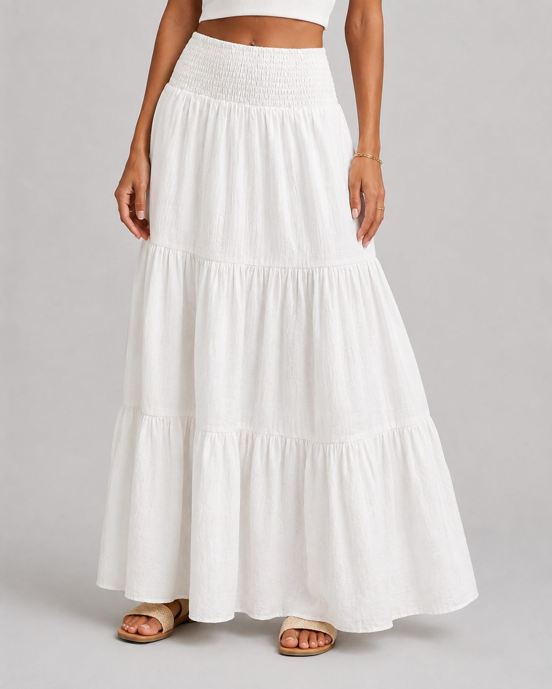 Falda Maxi Boho White