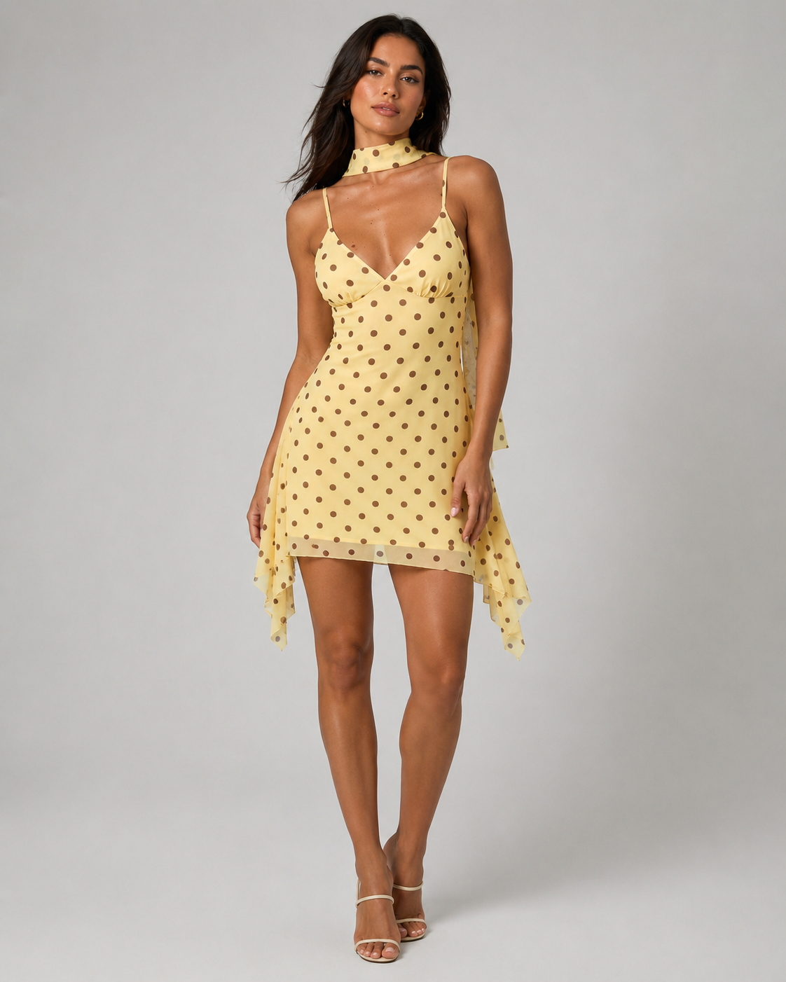 Vestido Polka Dot Scarf