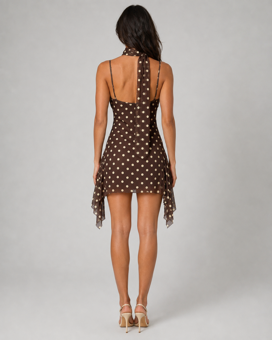 Vestido Polka Dot Scarf