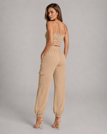 Conjunto Cargo Linen Beige