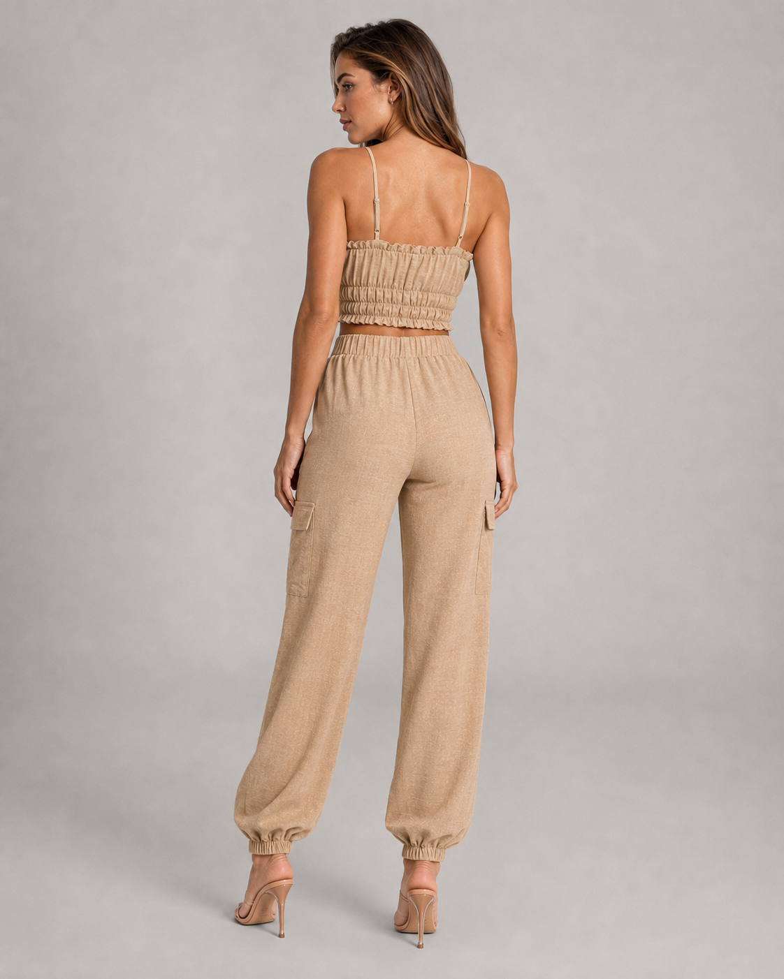 Conjunto Cargo Linen Beige