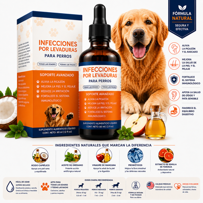 Lusomia. Alivio Natural Para Piel, Oídos y Picores En Perros